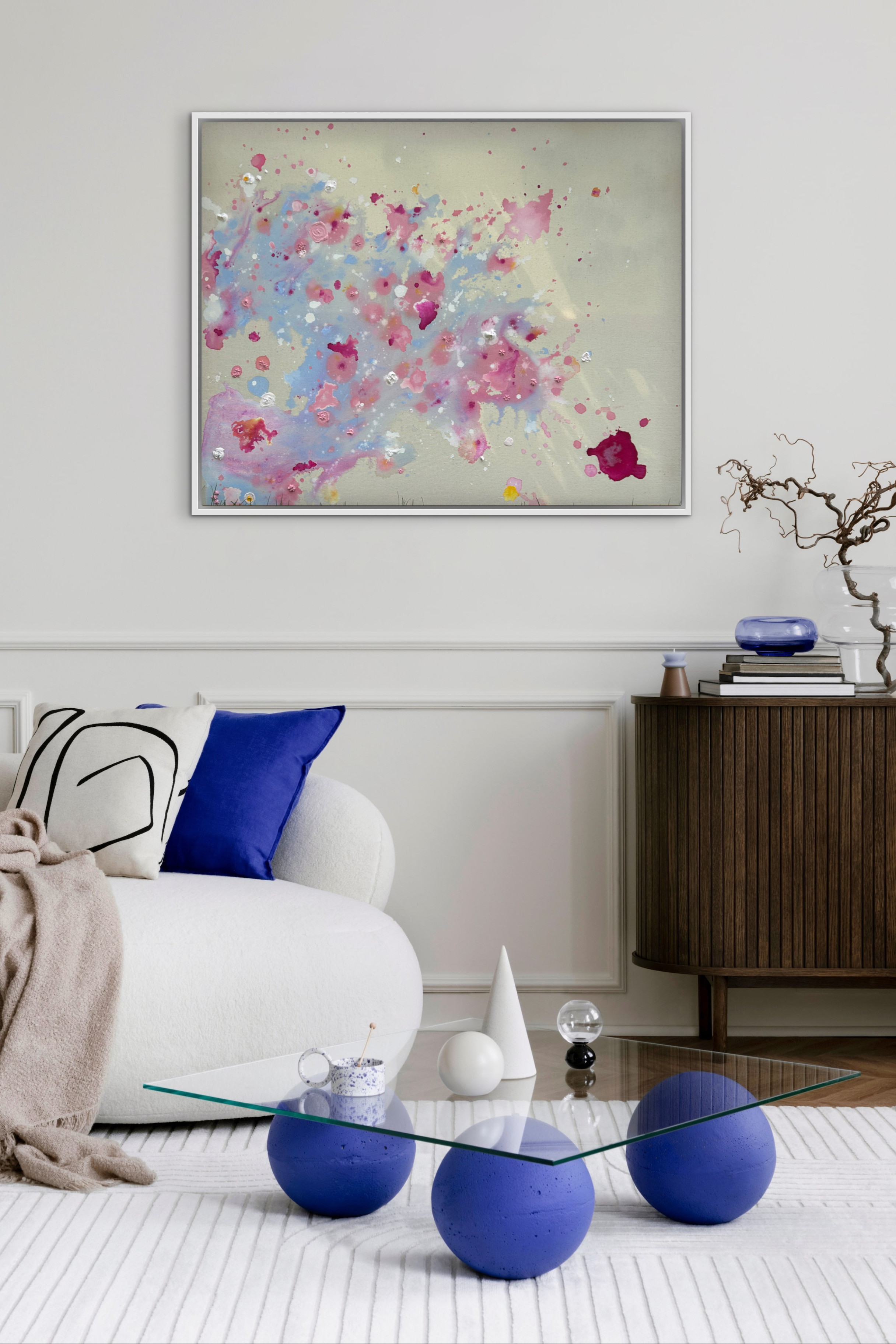 Kirschblüten, 2025, Acryl auf roher Baumwollleinwand, Ansicht 6